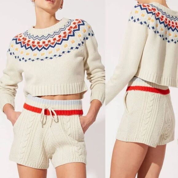 Solid & Striped The Charlie Cable Short - Eggshell $228 M NWT - Picture 1 of 8